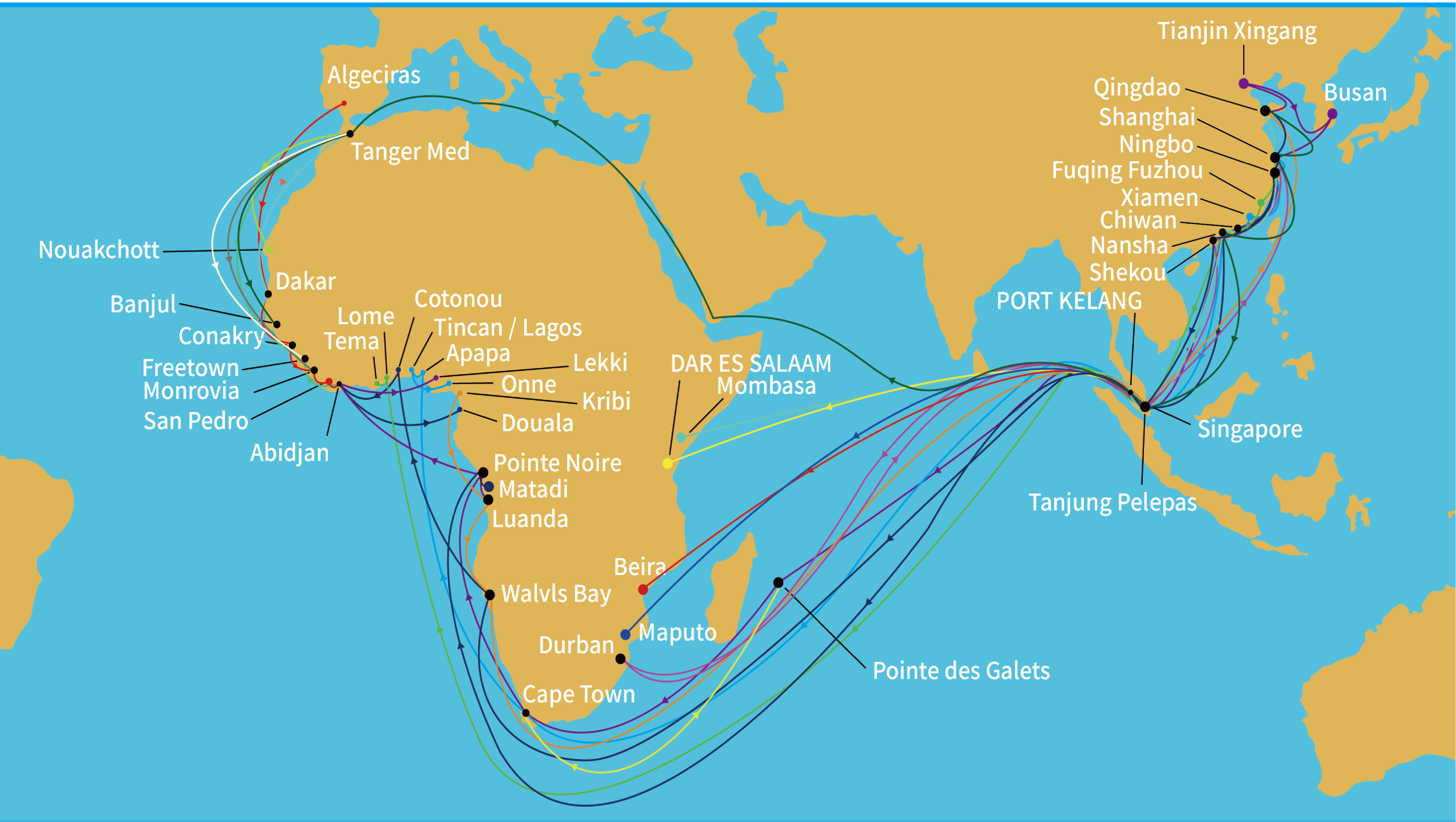 2026 Čínsko-africký index námořní přepravy v5 | 46 portů FCL/LCL/Break Bulk Q3